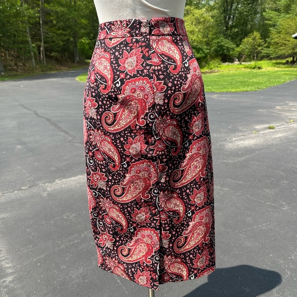 Talbots Paisley Pencil Skirt - Picture 2 of 6